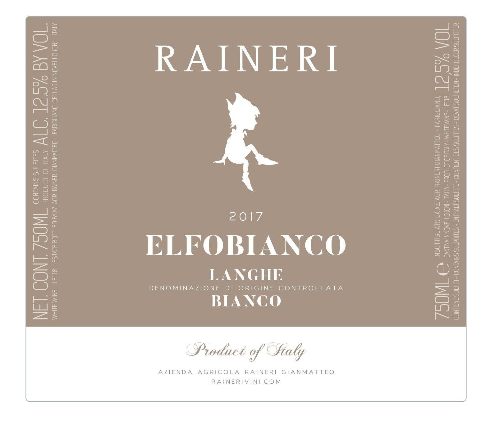 Raineri Langhe Bianco "Elfobianco" 2018 DOC - Garland Wines